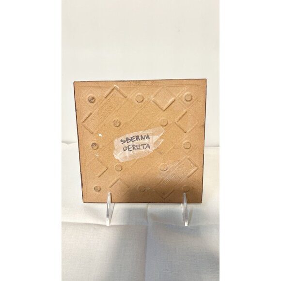 SBERNA DERUTA Italy Hand Painted Tile Wall Plaque 6” - Picture 6 of 9